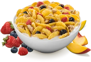 Colorful Cerealwith Fruits PNG image