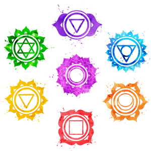 Colorful_ Chakra_ Symbols_ Arrangement PNG image