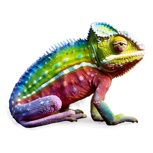 Colorful Chameleon PNG Clg