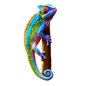 Colorful Chameleon PNG Ixu