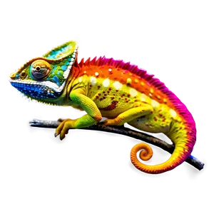 Colorful Chameleon PNG Xsc