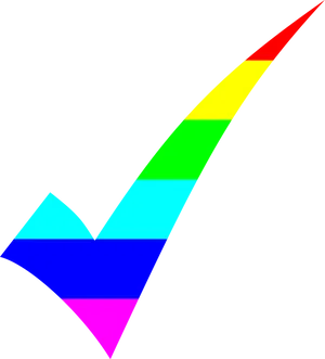 Colorful Check Mark Graphic