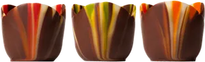 Colorful Chocolate Cups PNG image