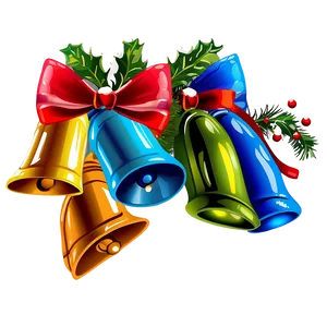 Colorful Christmas Bells PNG Amv36 PNG