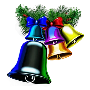 Colorful Christmas Bells PNG Oml
