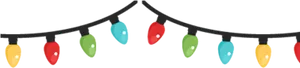 Colorful Christmas Lights Banner