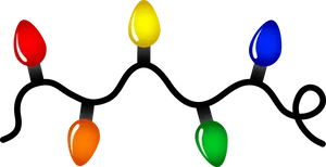 Colorful Christmas Lights Clipart PNG image