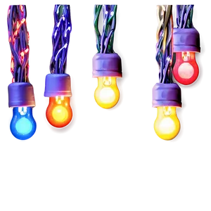 Colorful Christmas Lights PNG Ces72