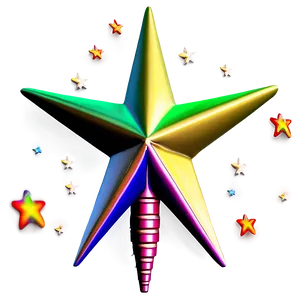 Colorful Christmas Tree Star Png 28 PNG image