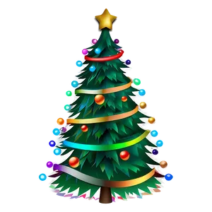 Colorful Christmas Tree Transparent Png 05262024 PNG image