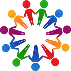 Colorful Circleof Friends Graphic PNG