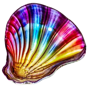 Colorful Clam Artwork PNG 05242024