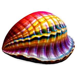 Colorful Clam Artwork PNG 05242024