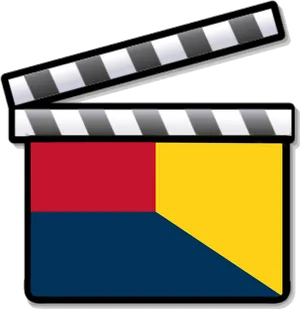 Colorful Clapperboard Icon PNG image