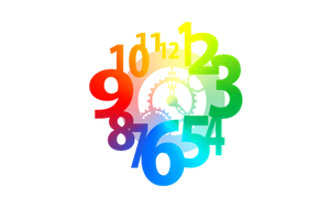 Colorful Clock Design PNG image