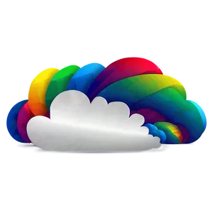 Colorful Cloud Vector Set Png Top PNG image