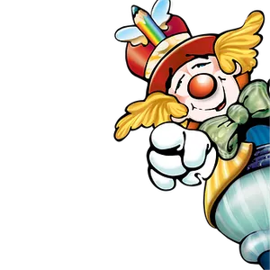 Colorful Clown Cartoon Character
