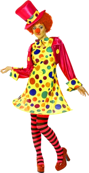 Colorful Clown Costume Portrait