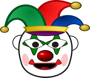 Colorful Clown Face Graphic PNG image
