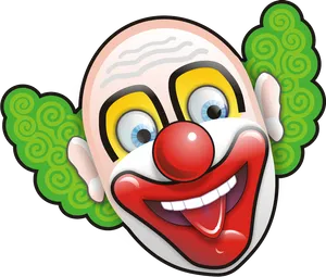 Colorful Clown Face Illustration