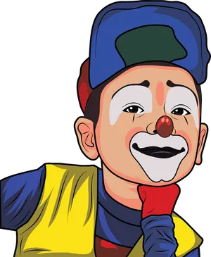 Colorful Clown Illustration PNG image