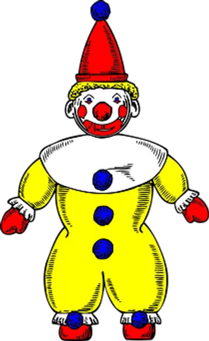 Colorful Clown Illustration