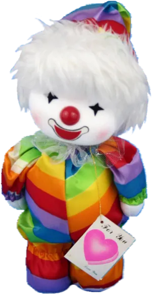 Colorful Clown Plush Toy PNG image