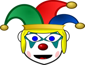 Colorful Clown Vector Illustration PNG image