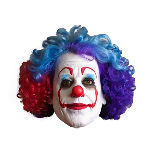 Colorful Clown Wig PNG 05232024