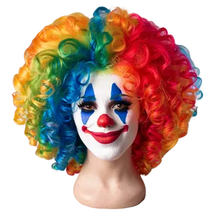 Colorful Clown Wig PNG Eqe