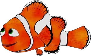 Colorful_ Clownfish_ Cartoon PNG image