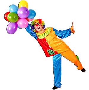 Colorful Clownwith Balloons PNG image