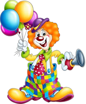 Colorful Clownwith Balloons.png