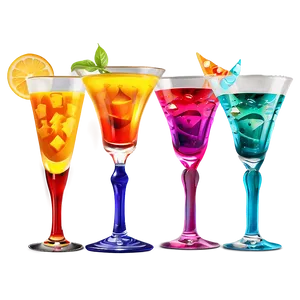 Colorful Cocktail Glass Png 06212024 PNG image