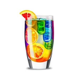 Colorful Cocktail Glass Png 4 PNG image