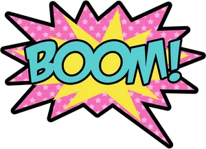 Colorful Comic Boom Explosion PNG image