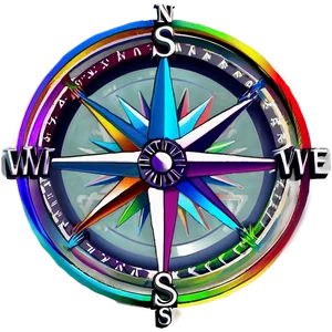 Colorful Compass Rose Illustration Png Bpa PNG image