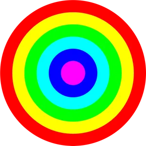 Colorful Concentric Circles Target PNG image