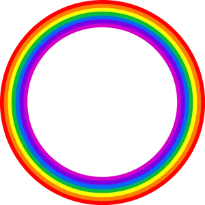 Colorful Concentric Rainbow Circles PNG image