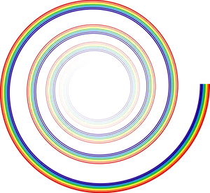 Colorful Concentric Spirals PNG image