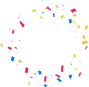 Colorful Confetti Celebration Background PNG