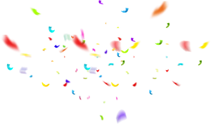 Colorful Confetti Celebration PNG image