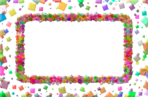 Colorful Confetti Frame Background