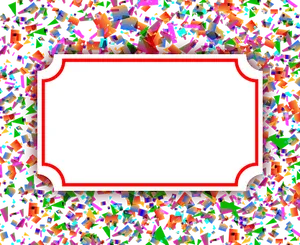 Colorful Confetti Frame PNG image