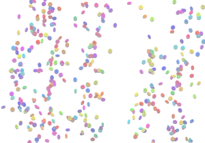 Colorful Confettion Black Background
