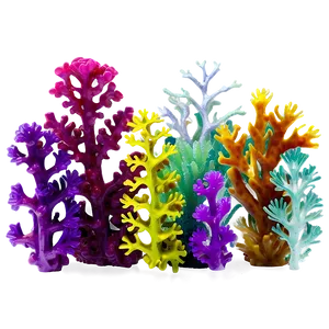 Colorful Coral Reef Seaweed PNG 05242024