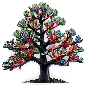 "colorful Coral Tree PNG" 28