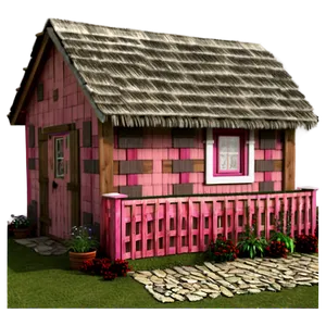 Colorful Cottage Facade PNG 06202024