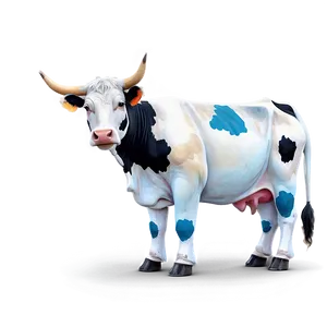 Colorful Cow Art Png Xsd PNG image