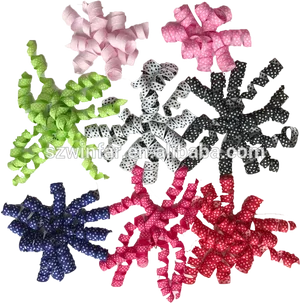 Colorful Curly Ribbon Bows PNG image